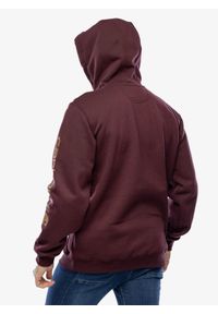 Bluza z kapturem męska Carhartt Sleeve Logo Hooded Sweatshirt. Typ kołnierza: kaptur. Kolor: czerwony