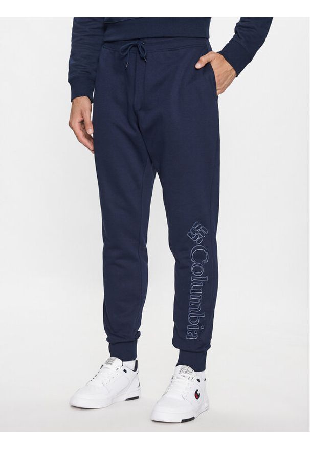columbia - Columbia Spodnie dresowe M CSC Logo™ Fleece Jogger II Niebieski Regular Fit. Kolor: niebieski. Materiał: bawełna