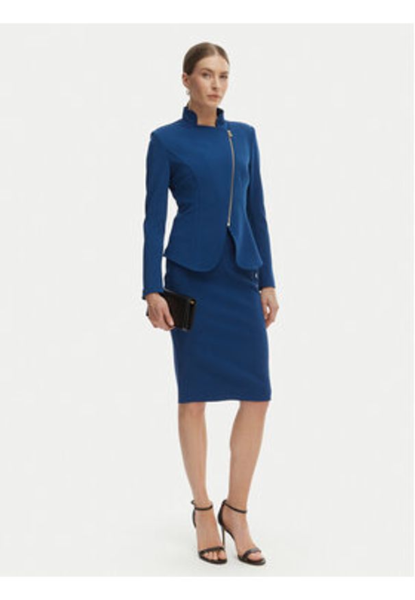 Rinascimento Spódnica ołówkowa CFC0128651003 Niebieski Slim Fit. Kolor: niebieski. Materiał: syntetyk