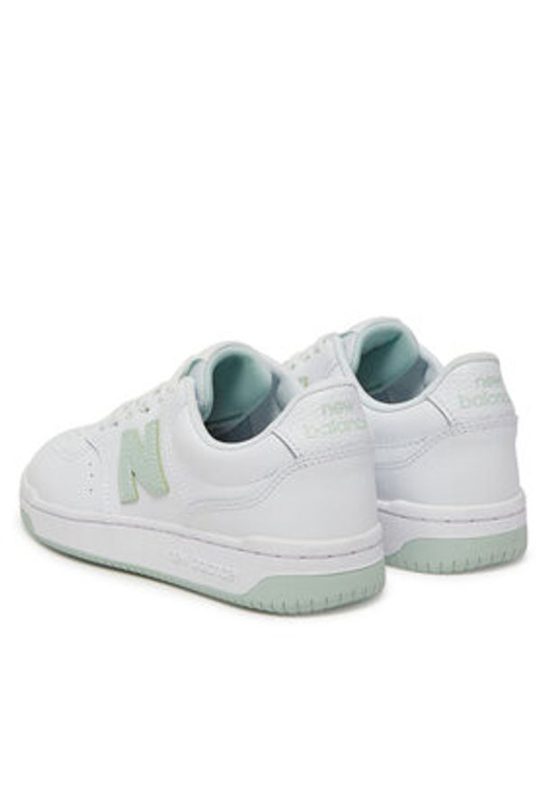 New Balance Sneakersy BBW80MTG Biały. Kolor: biały. Materiał: skóra
