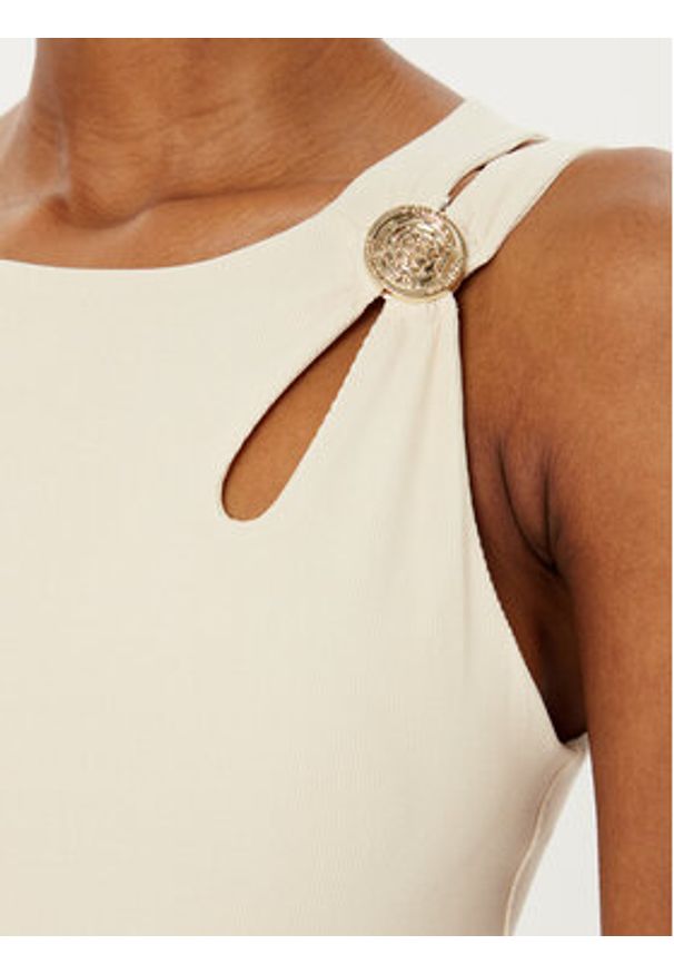 Guess Top W5RP13 KAQL2 Beżowy Regular Fit. Kolor: beżowy