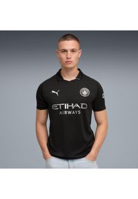 Puma - Zewnętrzna koszulka Manchester City 2025/26. Kolor: czarny. Sport: piłka nożna