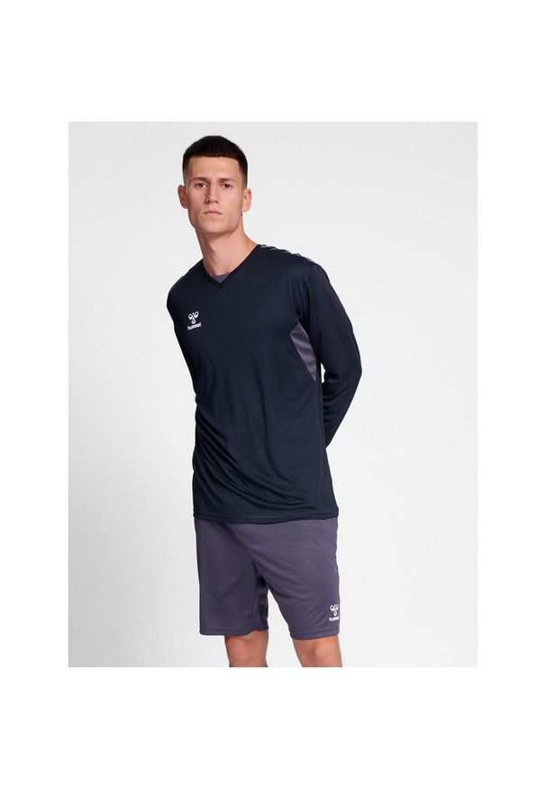 Dżersej z długim rękawem Hummel Authentic Pl. Kolor: czarny. Materiał: jersey. Długość rękawa: długi rękaw. Długość: długie. Sport: piłka nożna
