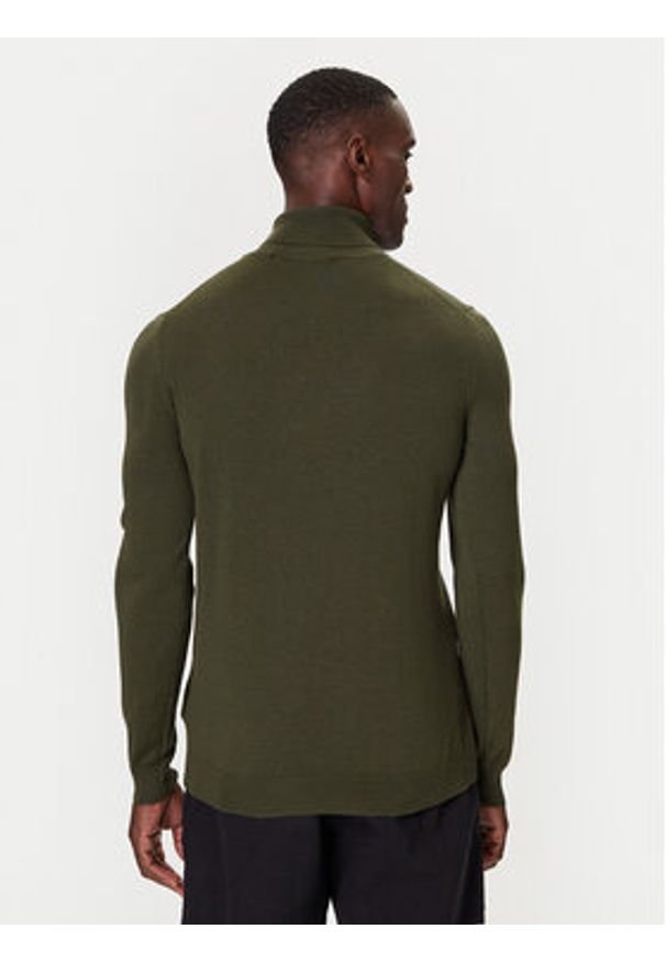 Karl Lagerfeld - KARL LAGERFELD Golf 655058 554399 Zielony Regular Fit. Typ kołnierza: golf. Kolor: zielony. Materiał: wełna