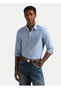Polo Ralph Lauren Koszula Core Replen 710549084 Błękitny Slim Fit. Typ kołnierza: polo. Kolor: niebieski. Materiał: bawełna
