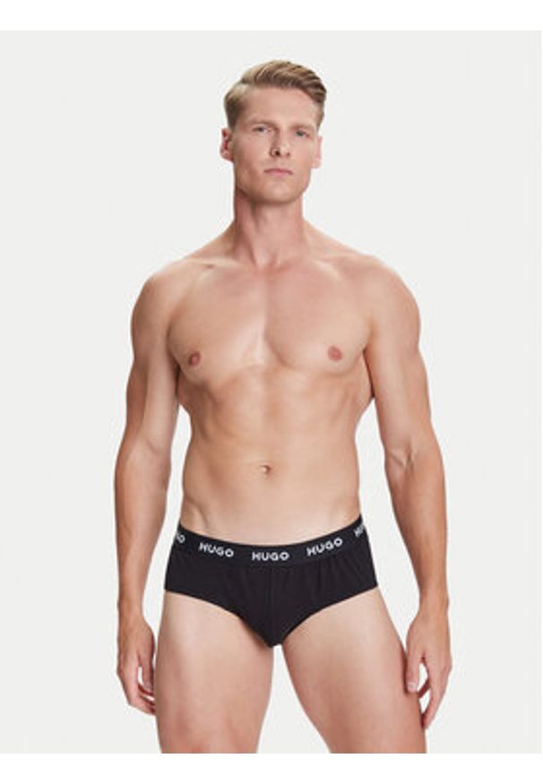 Hugo - HUGO Komplet slipów 50532570 Czarny. Kolor: czarny. Materiał: bawełna