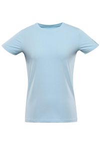 Naak - T-shirt Damski Nax Deela z Miękkiej Bawełny - Idealne Dopasowanie. Kolor: fioletowy. Materiał: bawełna