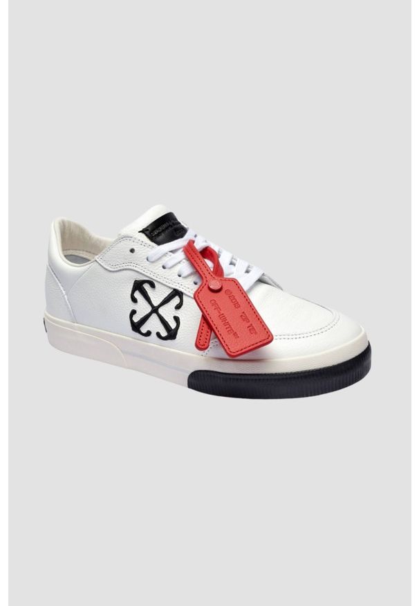 OFF-WHITE Białe sneakersy New Low Vulcanized Leather. Kolor: biały