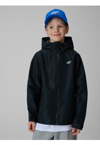4f - 4F Kurtka przejściowa membrana 5000 dziecięca - czarna 152 (11-12 lat). Okazja: na spacer, na co dzień, na uczelnię. Kolor: czarny. Sezon: lato. Styl: casual #1