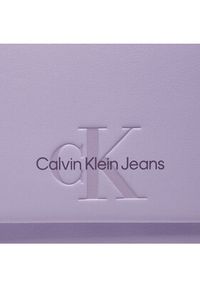 Calvin Klein Jeans Torebka Sculpted Ew Flap K60K612375 Fioletowy. Kolor: fioletowy. Materiał: skórzane #4