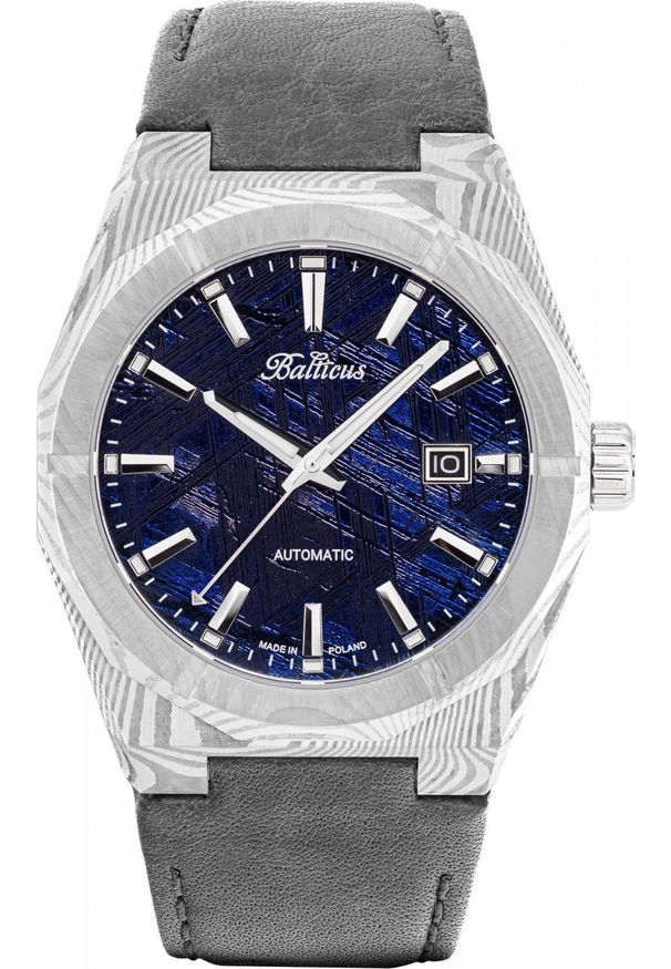BALTICUS - Zegarek Balticus Zegarek męski Balticus BLT-BALSDDBM szary. Kolor: szary