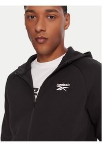Reebok Bluza RK25148CCM Czarny Regular Fit. Kolor: czarny. Materiał: bawełna