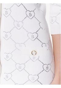 Blugirl Blumarine Sukienka dzianinowa RA3105-MA18F Biały Slim Fit. Kolor: biały. Materiał: wiskoza, dzianina