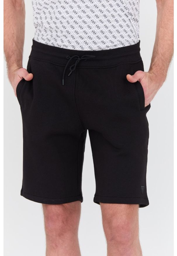 Guess - GUESS Czarne męskie spodenki Aldwin, Rozmiar XL. Kolor: czarny