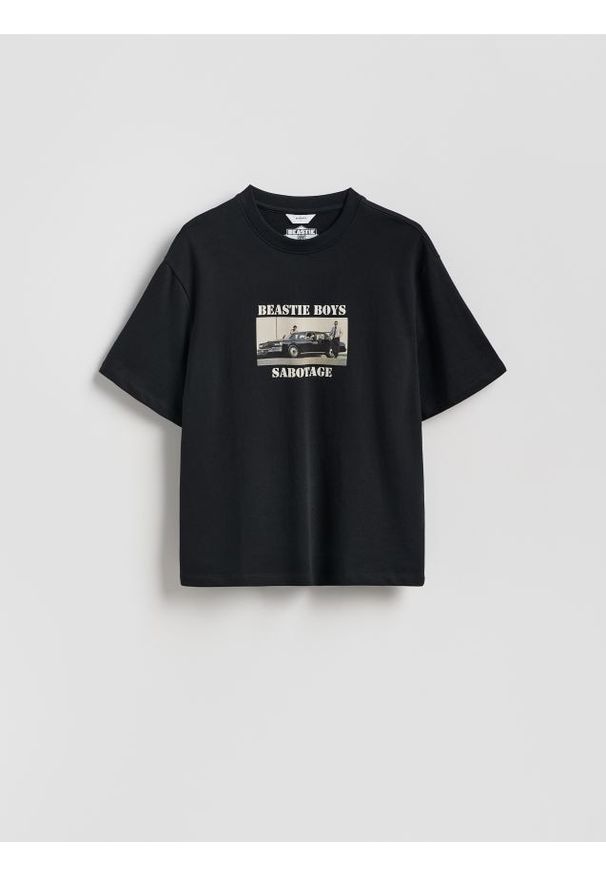 Reserved - T-shirt Beastie Boys - czarny. Kolor: czarny. Materiał: bawełna, dzianina