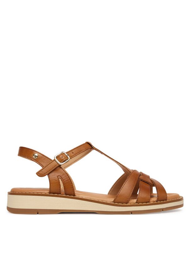 Pikolinos Sandały Roquetas W9B-0789 Brązowy. Kolor: brązowy. Materiał: skóra