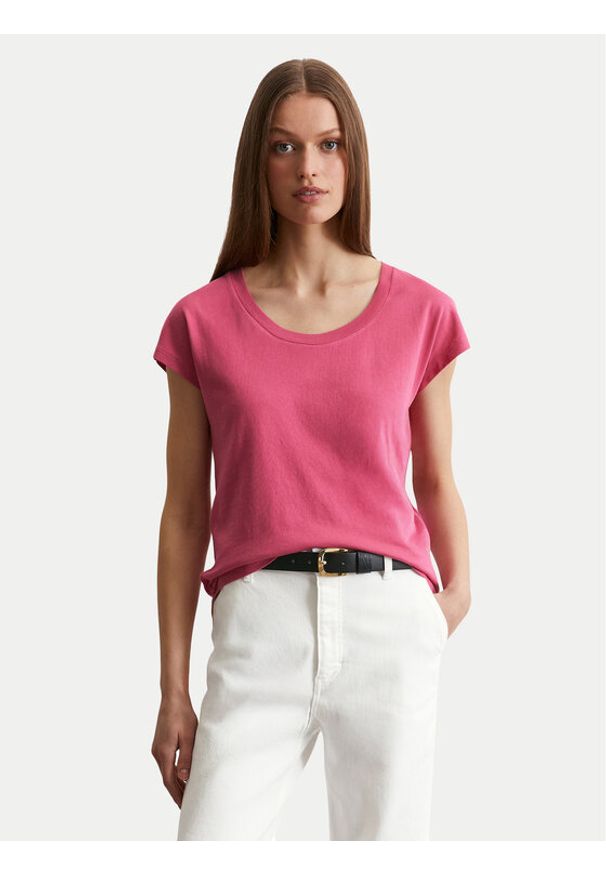 Marc O'Polo T-Shirt 516 2100 50073 Różowy Regular Fit. Typ kołnierza: polo. Kolor: różowy. Materiał: bawełna