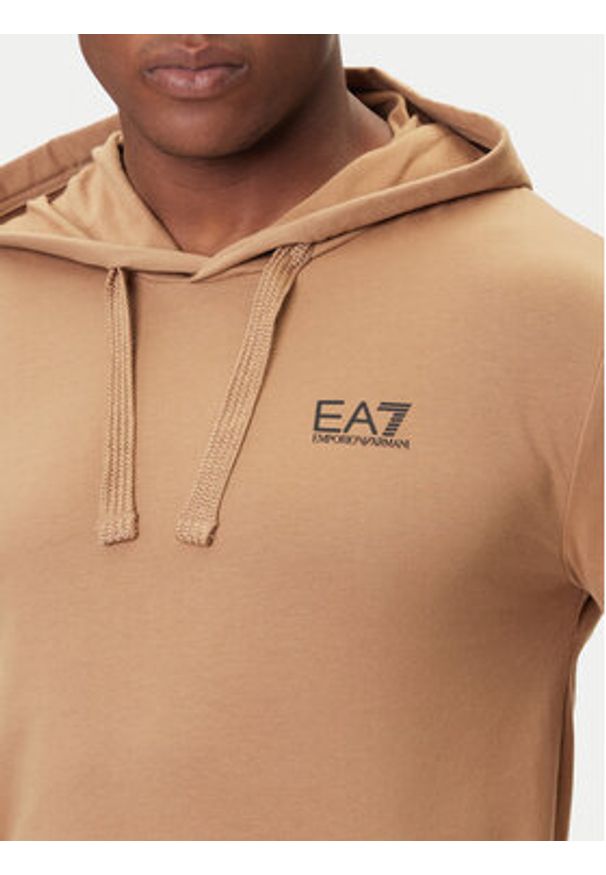 EA7 Emporio Armani Bluza 7M000569 AF13512 U6171 Beżowy Regular Fit. Kolor: beżowy. Materiał: bawełna