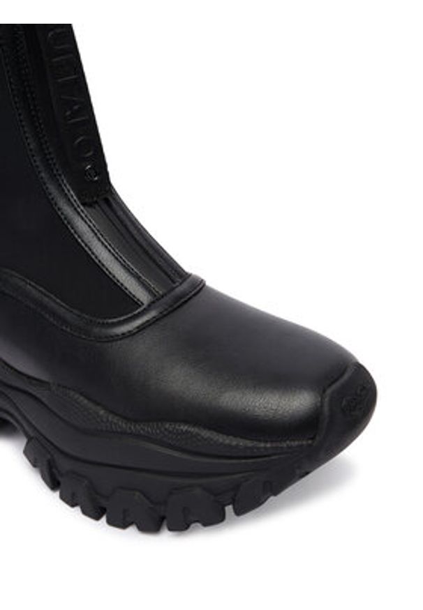 Buffalo Botki Lola Front Zip 1270140 Czarny. Kolor: czarny. Materiał: skóra