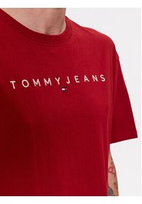 Tommy Jeans T-Shirt Linear Logo DM0DM17993 Czerwony Regular Fit. Kolor: czerwony. Materiał: bawełna #3