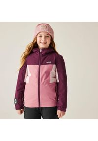 Regatta - Kurtka dziecięca przejściowa przeciwdeszczowa Beamz. Kolor: fioletowy. Materiał: tkanina, puch. Styl: sportowy #1