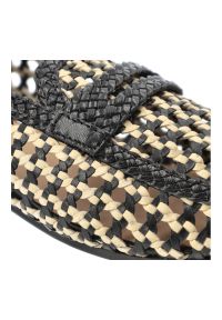 Hot Potatoes by Gioseppo - Baleriny damskie Gioseppo, niski obcas wsuwany fason klasyczny mokasyn zamknięty nosek pleciona cholewka kontrastowe detale, czarne, 79108. Okazja: na spacer. Kolor: czarny. Szerokość cholewki: normalna. Wzór: ażurowy. Obcas: na obcasie. Styl: klasyczny. Wysokość obcasa: niski #3