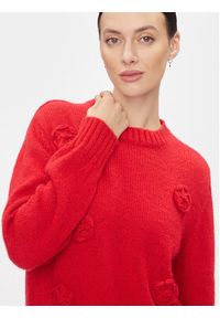 Kontatto Sweter 3M1234 Czerwony Regular Fit. Kolor: czerwony. Materiał: syntetyk #4