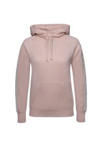 Champion - Bluza trekking damska Hoodie. Typ kołnierza: kaptur. Kolor: różowy. Materiał: bawełna, poliester. Wzór: gładki. Sport: turystyka piesza