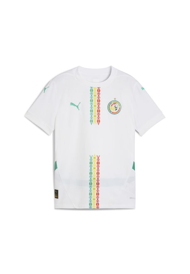 Puma - Młodzieżowa koszulka domowa Senegal 2025 PUMA White Sport Green. Kolor: biały, zielony, wielokolorowy