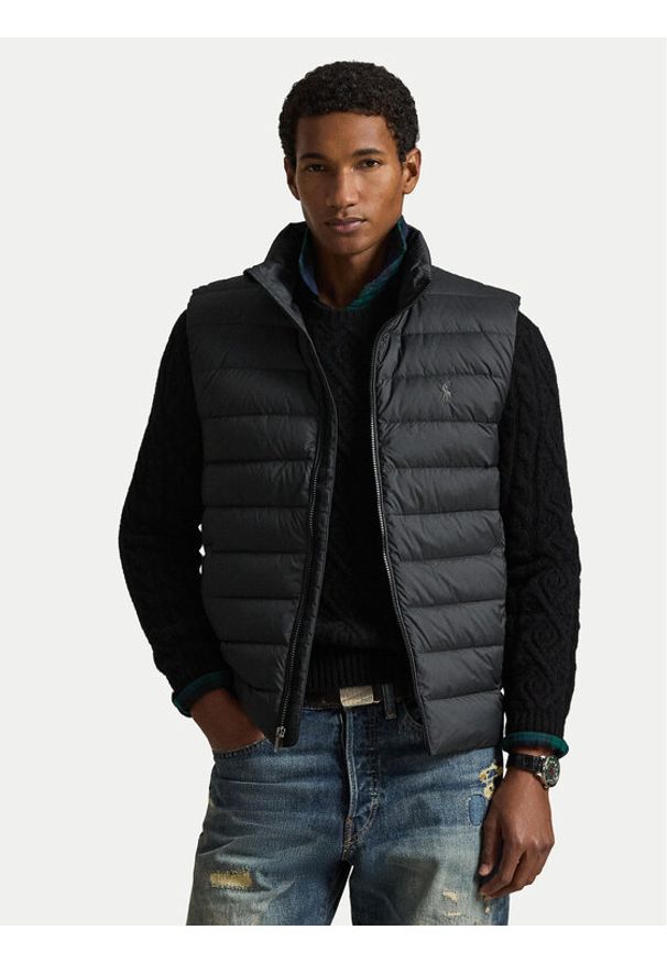 Polo Ralph Lauren Kamizelka 710967775002 Czarny Regular Fit. Typ kołnierza: polo. Kolor: czarny. Materiał: syntetyk