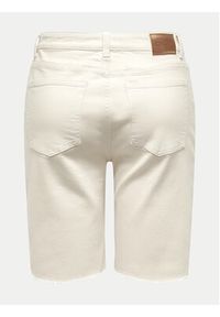 only - ONLY Szorty jeansowe Emily 15311258 Écru Mom Fit. Materiał: bawełna