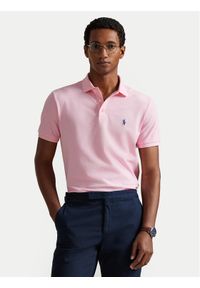 Polo Ralph Lauren Polo 710941439502 Różowy jasny Custom Slim Fit. Typ kołnierza: polo. Kolor: różowy. Materiał: bawełna #1