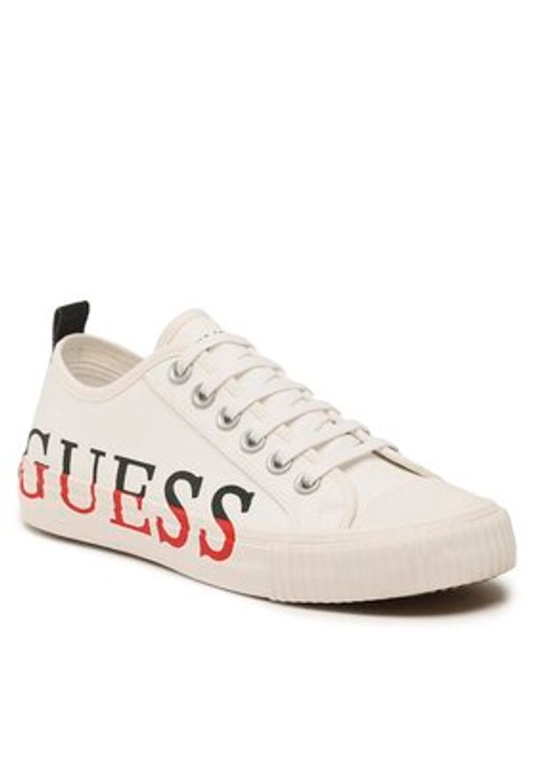 Guess Trampki New Winners Low FM6NWL FAB12 Biały. Kolor: biały. Materiał: materiał