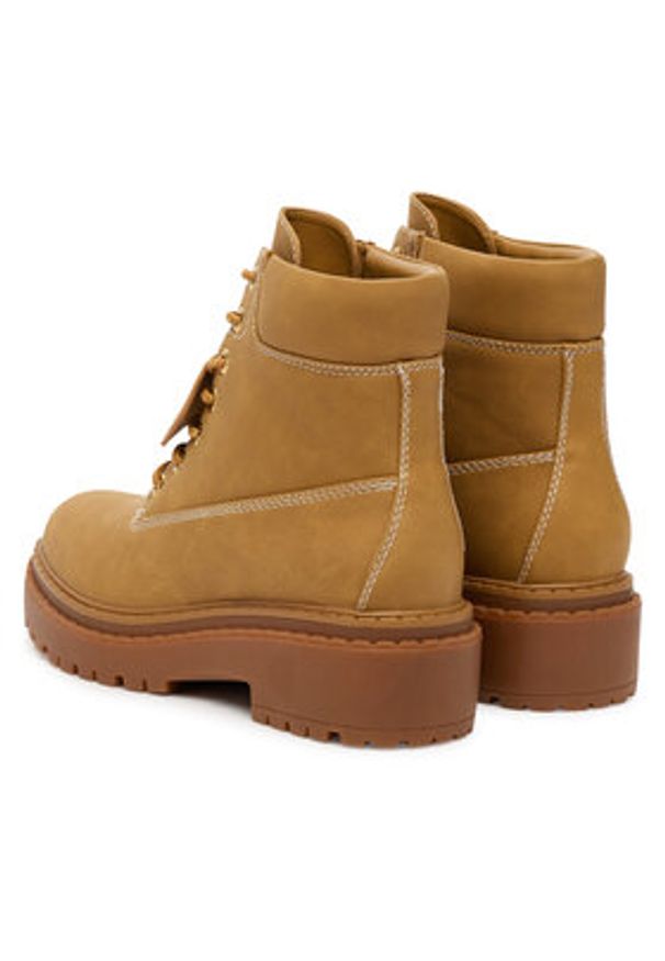 Guess Trapery FLTLVY ELE10 Beżowy. Kolor: beżowy. Materiał: skóra