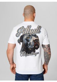 PITBULL - Koszulka bawełniana sportowy t-shirt dla dorosłych Original. Kolor: biały, wielokolorowy. Materiał: bawełna. Sport: taniec, joga i pilates