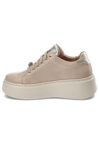 Brązowe Sneakersy Libero Modne Obuwie Damskie. Okazja: na co dzień, do pracy. Kolor: brązowy. Materiał: materiał. Styl: casual #4