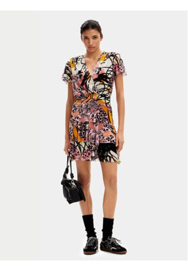 Desigual Sukienka letnia MONSIEUR CHRISTIAN LACROIX Cadiz 24SWVK52 Kolorowy Regular Fit. Materiał: syntetyk. Wzór: kolorowy. Sezon: lato