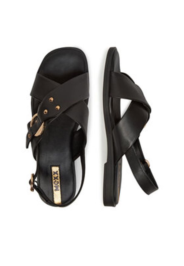 MEXX Sandały MX/025C-EST Czarny. Kolor: czarny. Materiał: skóra