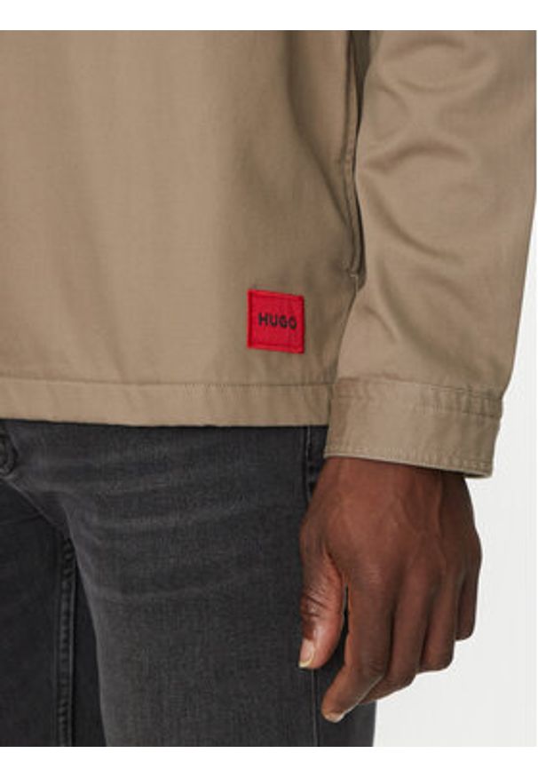 Hugo - HUGO Kurtka jeansowa Enalu 50468744 Brązowy Oversize. Kolor: brązowy. Materiał: bawełna