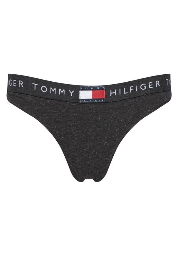 TOMMY HILFIGER - Tommy Hilfiger Stringi UW0UW06227 Szary. Kolor: szary. Materiał: bawełna