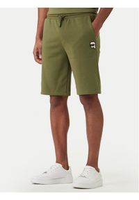 Karl Lagerfeld - KARL LAGERFELD Szorty sportowe 705019 562900 Zielony Regular Fit. Kolor: zielony. Materiał: bawełna. Styl: sportowy #1