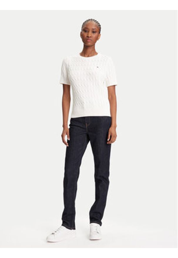 TOMMY HILFIGER - Tommy Hilfiger Jeansy WW0WW47153 Granatowy Slim Fit. Kolor: niebieski