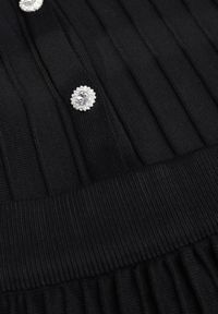 Born2be - Czarny Komplet z Wiskozą Rozkloszowana Spódnica i Bluzka z Baskinką Adrimala. Kolor: czarny. Materiał: wiskoza #5