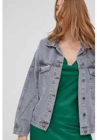 Answear Lab kurtka jeansowa damska przejściowa. Kolor: niebieski. Materiał: jeans. Styl: wakacyjny #3
