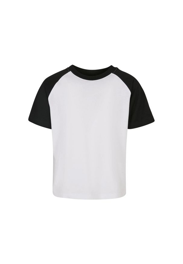 Urban Classics - T-shirt Dla Chłopca Kontrastowa Raglanowa. Kolor: czarny, wielokolorowy, biały. Długość rękawa: raglanowy rękaw. Sport: turystyka piesza