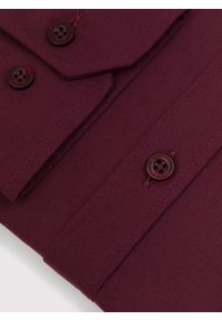 Pako Lorente - PAKO LORENTE – Bordowa gładka koszula męska. Okazja: na wesele, na ślub cywilny. Kolor: czerwony, niebieski, zielony. Materiał: bawełna, elastan. Długość: długie. Wzór: gładki. Styl: elegancki #7