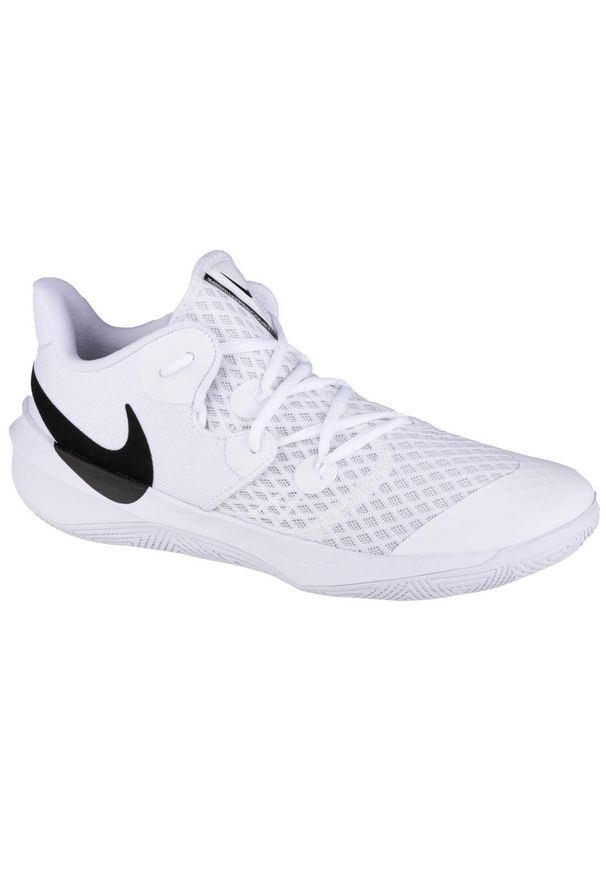 Buty siatkarskie męskie Nike Zoom Hyperspeed Court. Zapięcie: sznurówki. Kolor: biały, wielokolorowy, czarny. Materiał: materiał, syntetyk, tkanina. Szerokość cholewki: normalna. Model: Nike Zoom, Nike Court