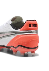 Puma - Buty piłkarskie unisex KING MATCH FG/AG PUMA White Silver Glowing Red Metallic. Kolor: czerwony, szary, biały, wielokolorowy. Sport: piłka nożna