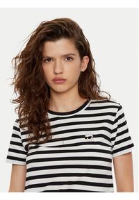 Karl Lagerfeld - KARL LAGERFELD T-Shirt A1W17099 Czarny Regular Fit. Typ kołnierza: dekolt w karo. Kolor: czarny. Materiał: bawełna #5