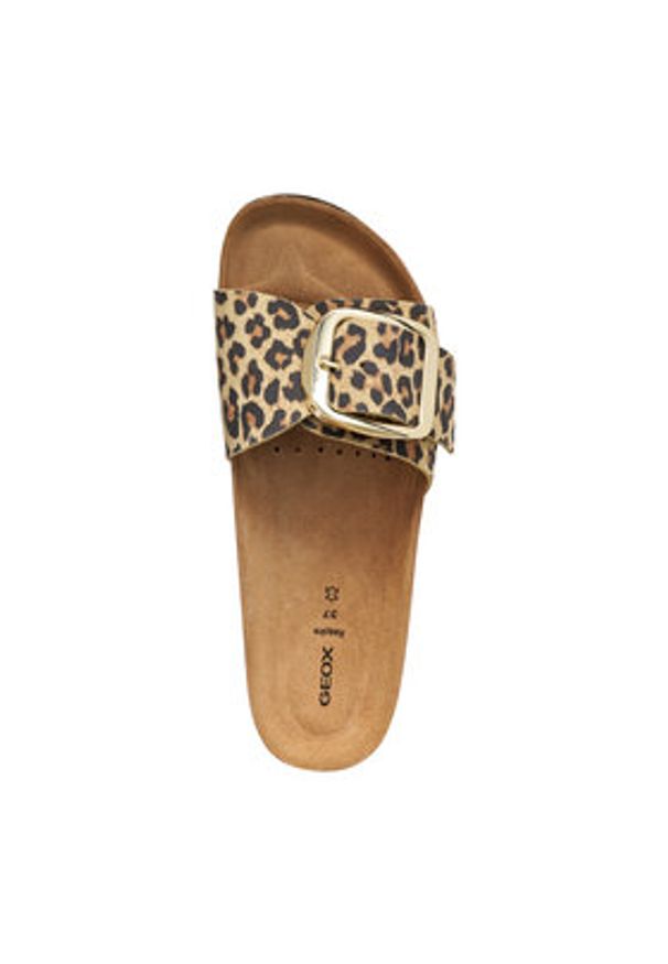 Geox Klapki D Brionia R D65Y3A 000BS C5018 Brązowy. Kolor: brązowy. Materiał: zamsz, skóra